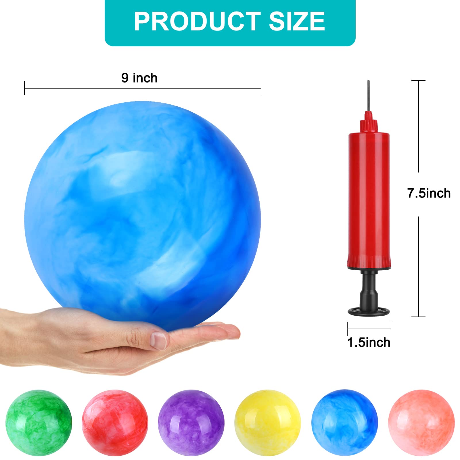 thumbnail image 2 of GSE Games & Sports Experts Classic Orange Kickball – 10-Pack, Inflatable Playground Balls For Kids 2 of 5