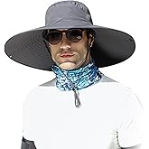 ALANGDUO XXL Big Head & Super Wide Brim Sun Hats for Men, XXL Large Fishing Sun Hat for Safari Gardening,Hiking