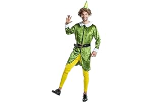 FantastCostumes Mens Christmas Elf Costume X-Mas Deluxe Adult Costumes