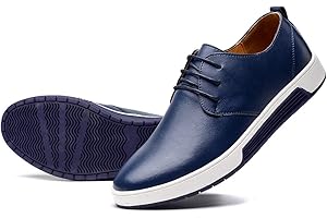 konhill Men's Casual Oxford Shoes - Breathable Dress Shoes Loafers Lace-up Flat Sneakers