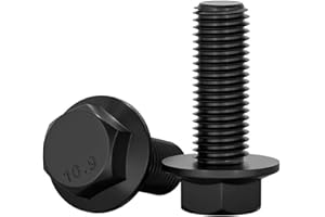 LUPANTER M8-1.25 x 25 mm Flanged Hex Head Bolts Flange Hexagon Screws, Full Thread, Alloy Steel, Zinc Plated, Quantity 20