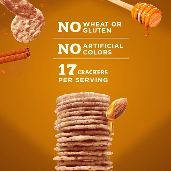 BLUE DIAMOND ALMONDS NUT THINS HONEY CINNAMON GLUTEN FREE CRACKER CRISPS, 4.25 OZ BOXES (PACK OF 12)