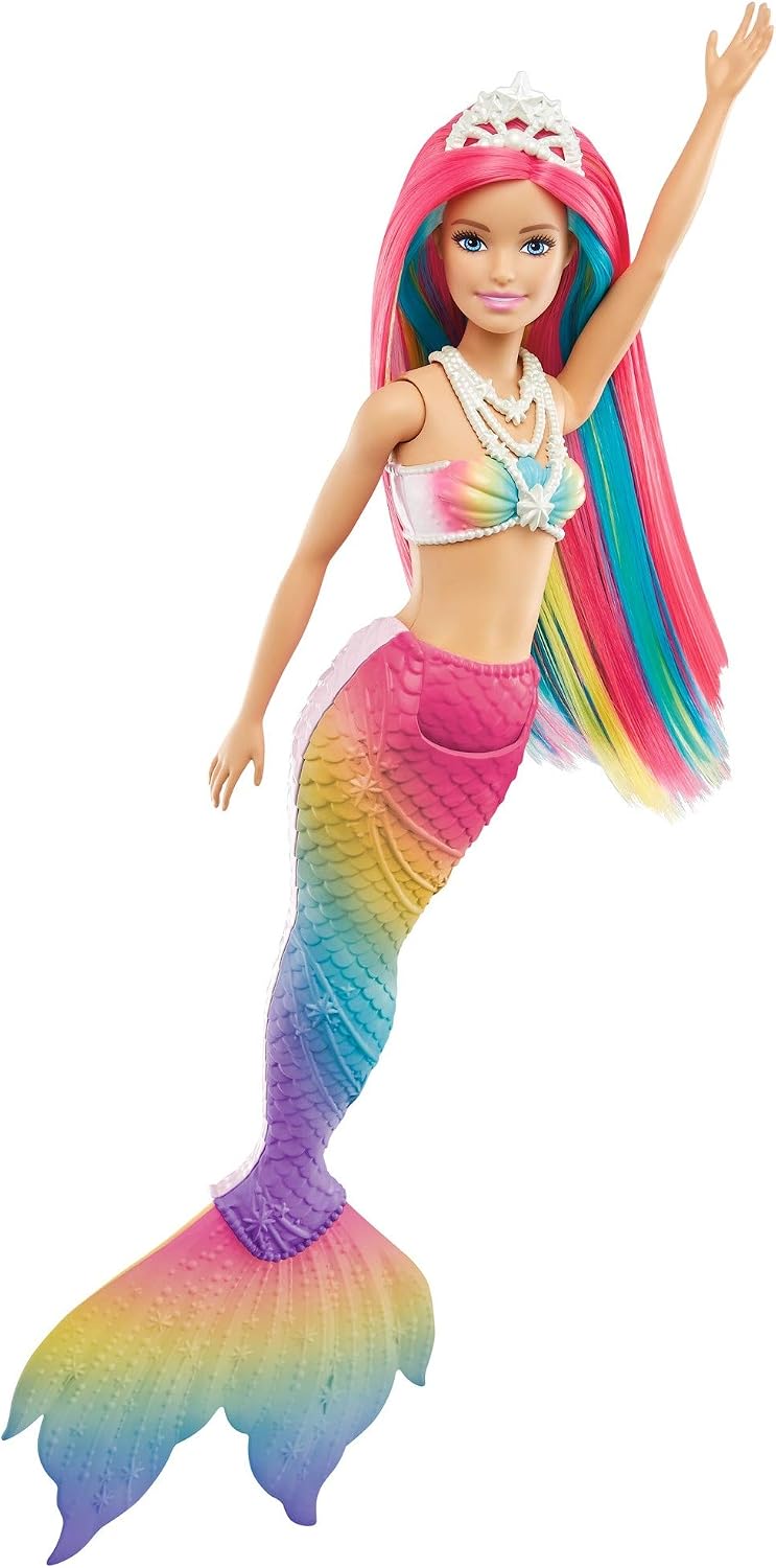 Barbie Dreamtopia Rainbow Magic Mermaid Doll With Rainbow Hair And Barbie Dreamtopia Rainbow Magic Mermaid Doll With Rainbow Hair And