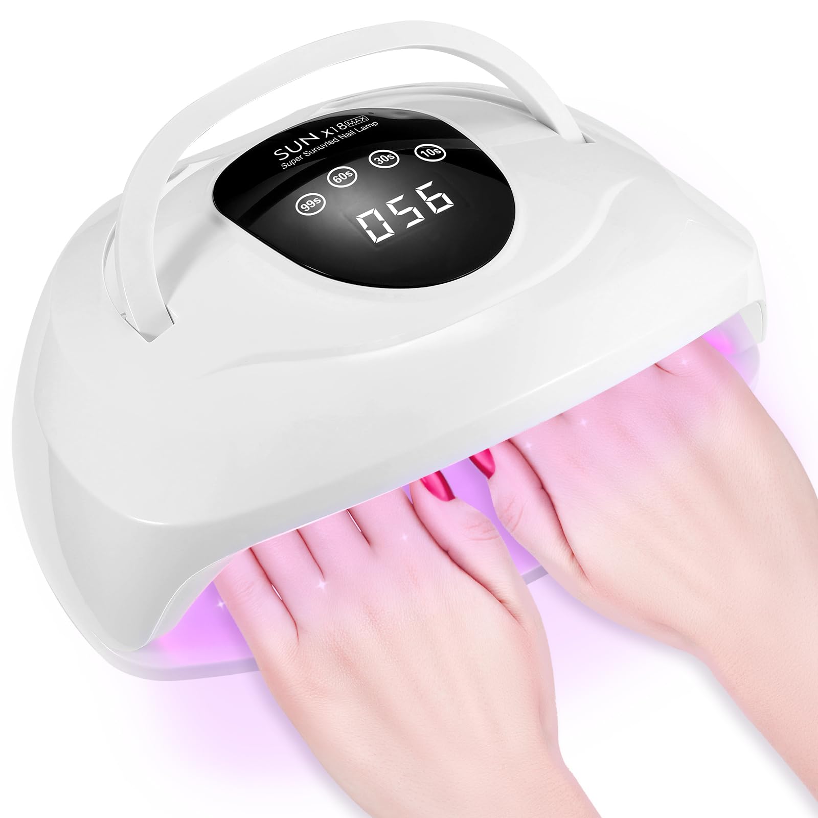 Photo 1 of Soiiw 320W LED Nail Lamp,UV Nail Dryer for Dual Hands Gel Polish, 4 Timers 72Pcs Lamp Beads UV Nail Lamp Professional Nail Dryer Light, Automatic Sensor for Fingernail and Toenail