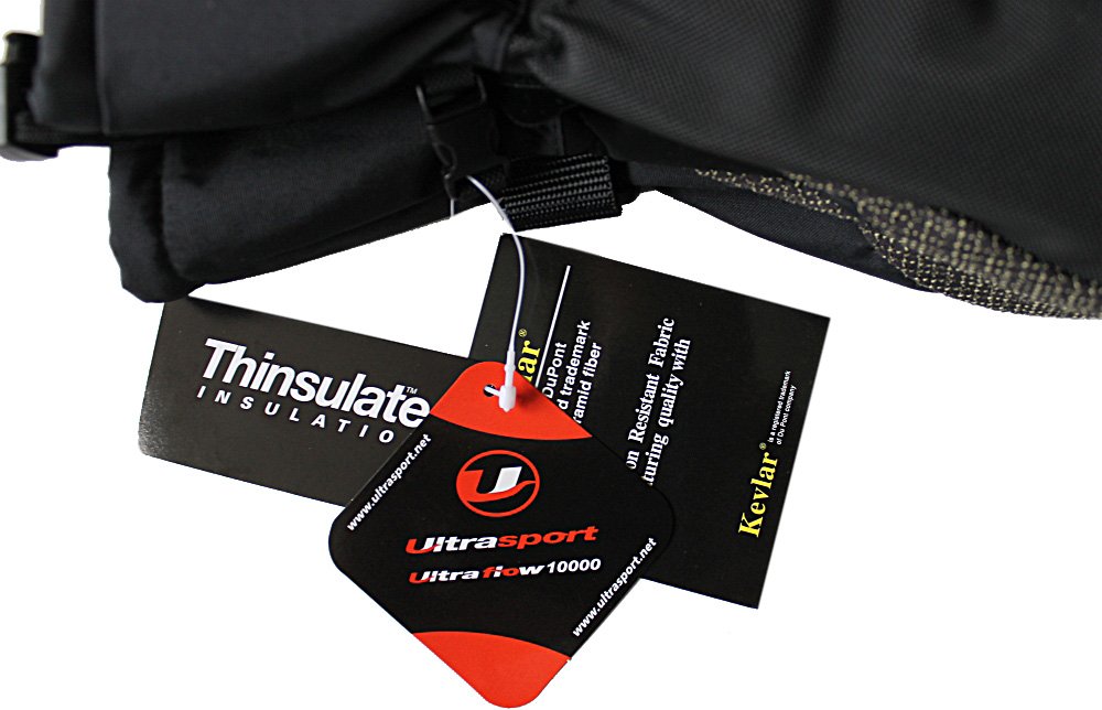Ultrasport Gants fonctionnels de ski/snowboard pour homme avec Thinsulate Insulation et Ultraflow 10.000 - Noir - Taille: S
