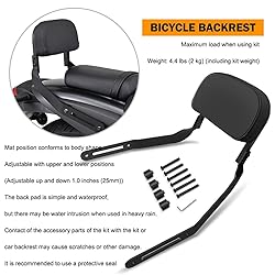 HRuizq Motorcycle Passenger Low Backrest Sissy Bar