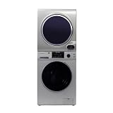 Equator Premium Stackable 15 Lbs Washer 1.62cf 110V+Vented Digi Dryer 3.5cf 110V (Silver)