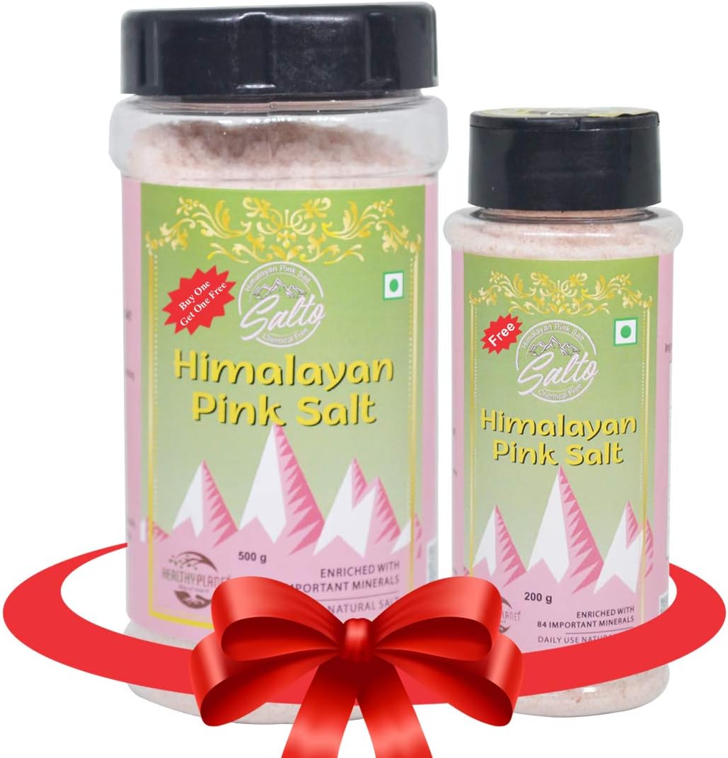 Salto Combo of 2 (Himalyan Pink Salt 500g with Free Himalyan Pink Salt 200g) 700g