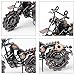 Signstek Vintage Handcrafted Iron Motorbike Model with Chainwheel as Collectible Art Sculpture for Motorcycle Lovers, Bronze Tone Metal