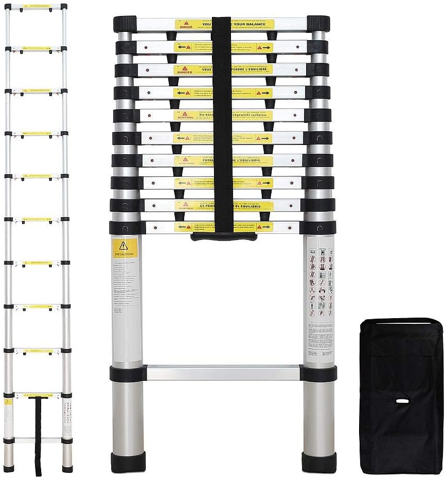 SOTECH Foldable Ladder, Telescopic ladder, 3.2 meters (10.5 feet), Extra gap, FREE Carry bag