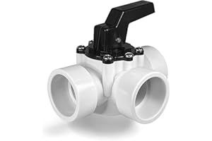 FibroPool Swimming Pool Diverter Valve, 3 Way, 1.5 Inch (Slip)