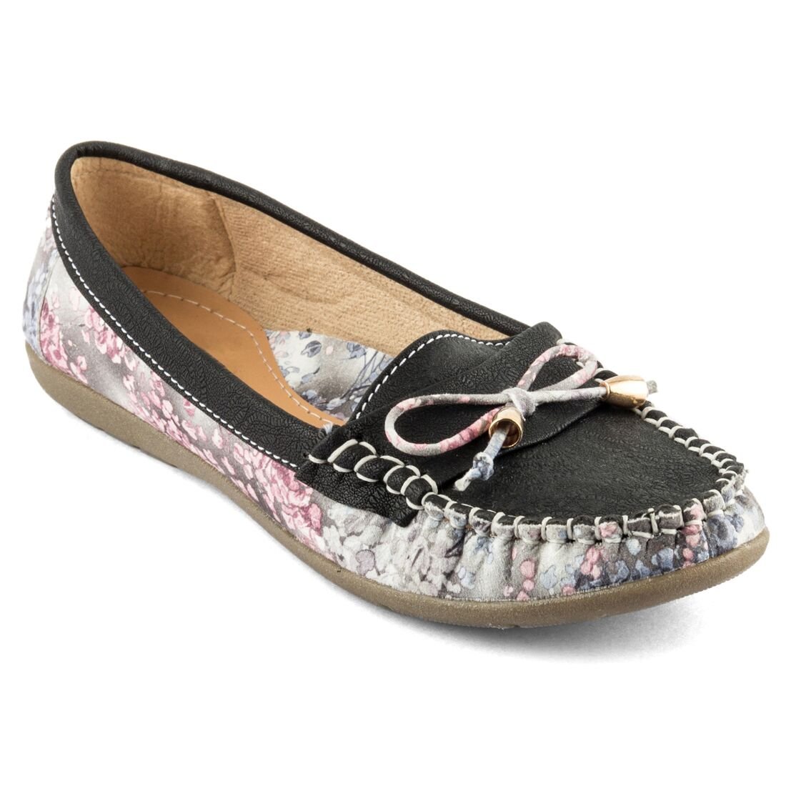 tashi women's beige artificial leather loafers - eu 36