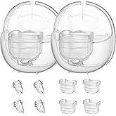 Wearable Breast Pump Accessories, Replacement Pump Parts Flange 24mm, Duckbill Valve, Silicone Diaphragm, Milk Collector Cup 