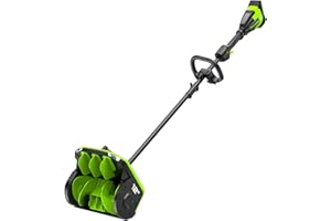 Greenworks 40V 12" Brushless Cordless Snow Shovel with Led Lights&Directional Vanes, 25ft Throwing Distance, Electric Snow Th