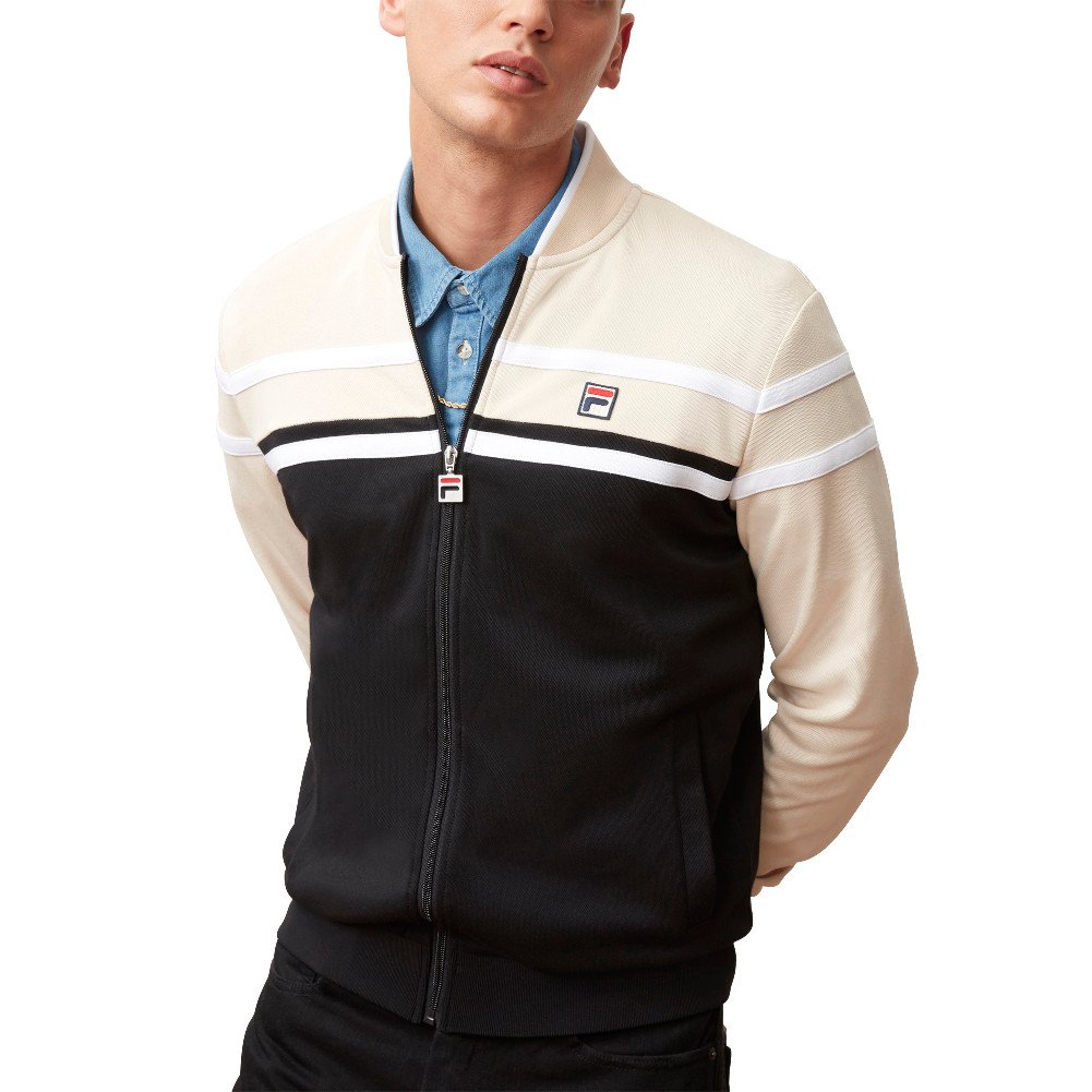 black and white fila jacket