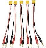 Jrelecs&reg; XT60 to 4.0 Banana Plug Balance Charge Cable 15cm for Rc Helicopter Quadcopter 5pcs