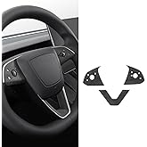 BETTERHUMZ Car Steering Wheel Patch Wrap Trim for Tesla Model 3 Highland 2026 2025 2024 Interior Sticker Car Moulding Accessories (Solid Black for Alcantara)