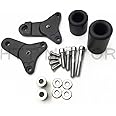 HTTMT MT219-063- Black No Cut Frame Slider Crash Protector Compatible with 2011-2020 Suzuki GSXR 600 750
