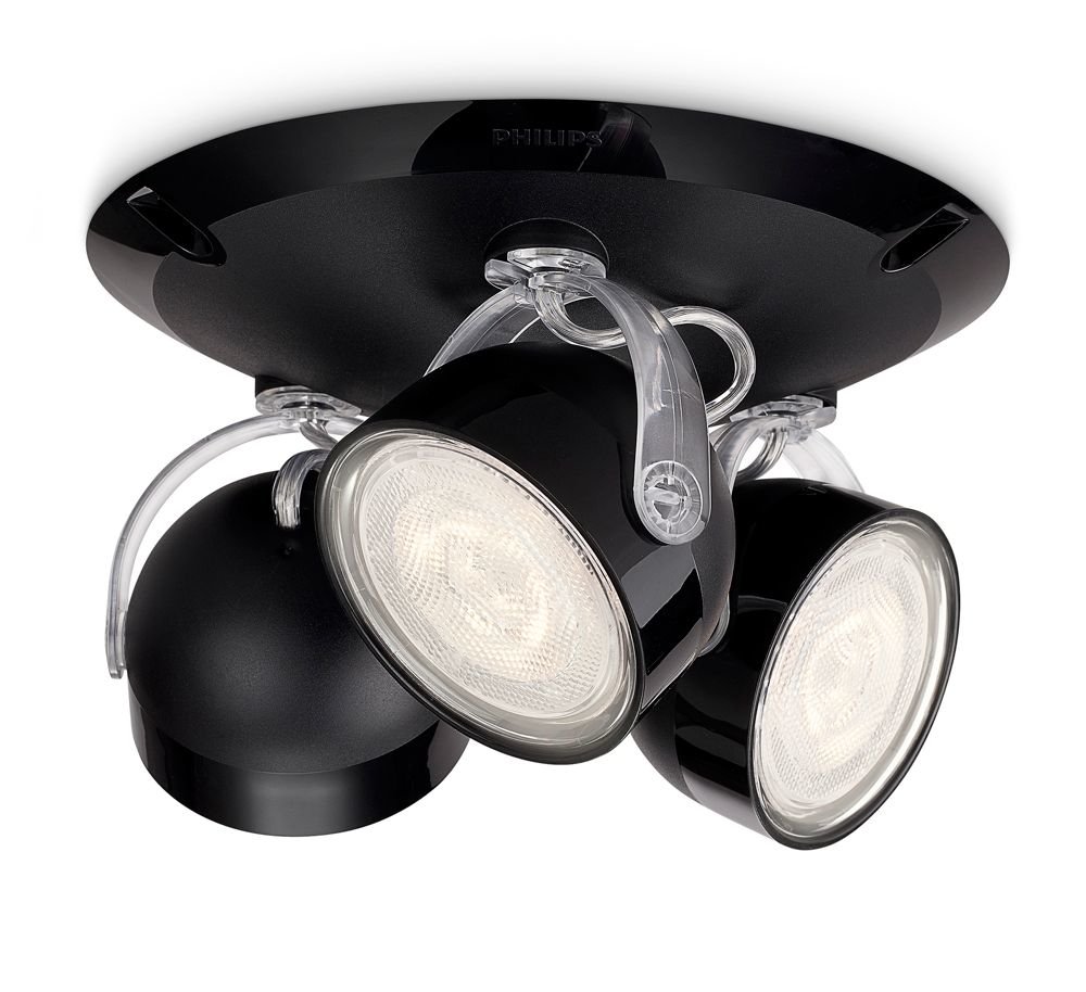 Philips MyLiving Dyna LED Spotlight Ceiling Light 3 Bulbs – Black Black