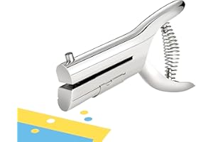 MyLifeUNIT Single Hole Punch, 1/4 Inch Heavy Duty Hole Puncher for Crafts Tags Paper ID Cards PVC Cardboard