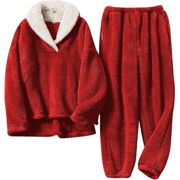 DAVID ARCHY Conjunto De Pijama Mullido Para Mujer, De Forro Polar, Ropa