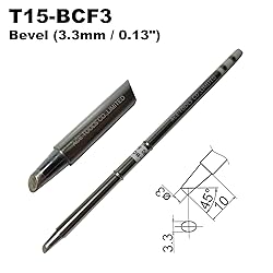 T15-BCF3 Bevel Single Flat 3.3mm Soldering Tip for