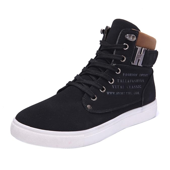 POIUDE High-Top Sneaker Herren Oxfords Herbst und Winter England Matte Leder Lässige Schuhe Turnschuhe Schuhe