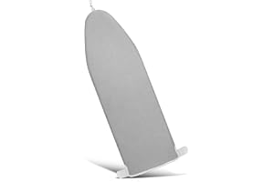 DUWEE 14"x40" Heat Resistance Metallic Over-The-Door Ironing Board Cover Durable Thicken Felt Material Padding Elastic Cord (Silver)
