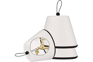 TINSKY 2 Pack Outdoor Faucet Cover for Winter Freeze Protection - Reusable Foam Hose Bib Spigot Insulated Cover