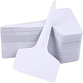 Plant Labels 100Pcs Nursery Garden Labels Plastic Plant T-Type Tags for Seed Potted Herb Flower Vegetable, 6 x10cm, 2.36"x3.9