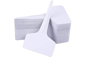 Plant Labels 100Pcs Nursery Garden Labels Plastic Plant T-Type Tags for Seed Potted Herb Flower Vegetable, 6 x10cm, 2.36"x3.9