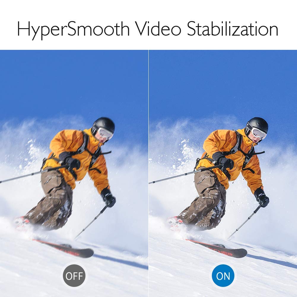 AKASO Brave 6 Action Camera, Voice Control 4K HD 20MP Underwater 30m EIS Cam with Remote Control, Waterproof Case, 2 Rechargeable Batteries and Mounting Accessories Kit