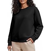 PINSPARK Soft Crewneck Sweatshirt for Women Long Sleeve Lightweight Pullover Yoga Casual Sweatshirts