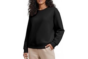 PINSPARK Soft Crewneck Sweatshirt for Women Long Sleeve Lightweight Pullover Yoga Casual Sweatshirts Fall Fashion 2025