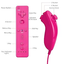 QUMOX Remote Controller and Nunchuck Joystick Pink