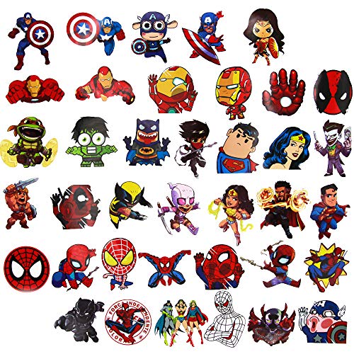 3 Stickers+Superheros+Bottles+Skateboard+Graffiti