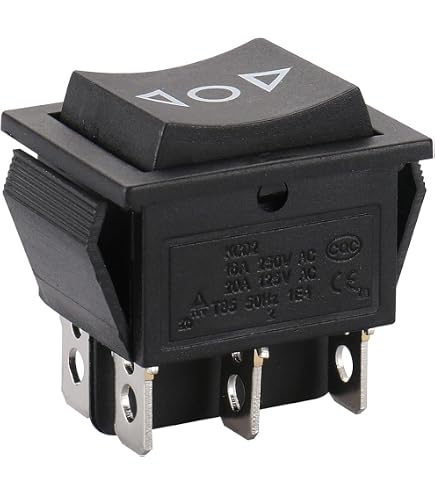 Rocker Switch Weideer DPDT 6-Pin Momentary - ON/Off/ON 20A 12V DC ...