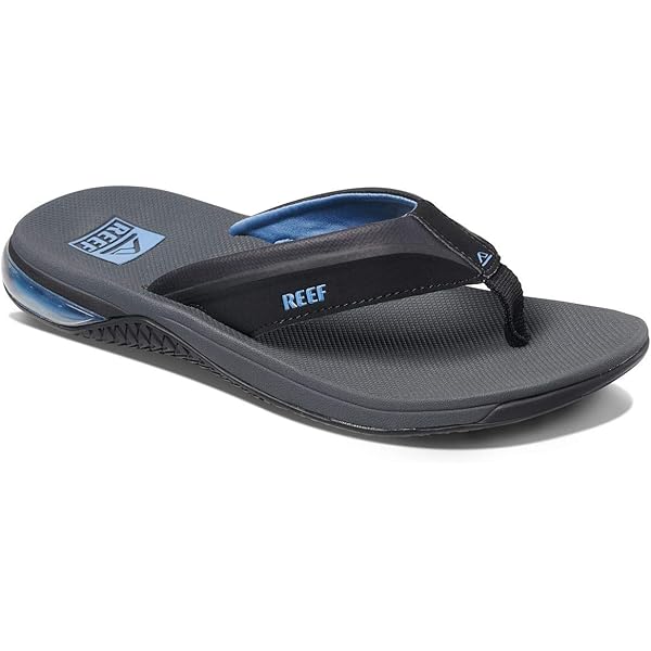 Amazon.com | REEF Fanning Men's Bottle Opener Flip Flop, Arch Support,  Durable Outsole, Water Friendly, Black/Silver, 4 | Sandals