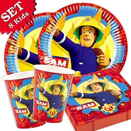 Fireman Sam 8 Kids Basic Set, 36-Piece