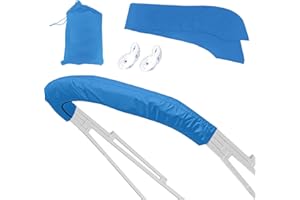LAKEXUS 4 Bow Bimini Top Storage Boot Cover 97"-103" Width Replacement Boot, Oversize 600D Waterproof Sun Shade Boat Canopy Storage with 2 Ropes, Fits for 3-4 Bows Bimini Tops, Blue