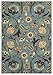 Indoor Doormat Rubber Backed, 18 x 30 inch, Green Floral, Non Slip, Kitchen Rugs and Mats