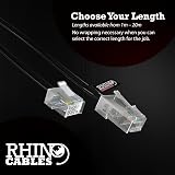 rhinocables RJ11 to RJ45 Cable Ethernet Patch Lead 3m Black view 6