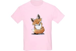 CafePress KiniArt Fox Kids Light T Shirt Youth Kids Cotton T-Shirt