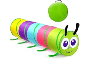 Kids Play Tunnel for Toddlers, Pop Up Crawl Through Tunnel Play Tent, 46x180cm Toddler Tunnels Toys or Gift for Infant Childr