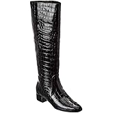 Tall Croc-Embossed Boot by Veronica Beard