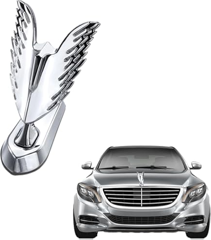 thumbnail image 2 of Chrome Trumpeter Swan Hood Ornament Mascot - With 2 Mounting Studs & Hardware - MD2037 / 72001 2 of 3