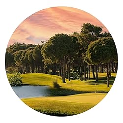 Sunset Golf Course Wall Art for Living Room Bedroom