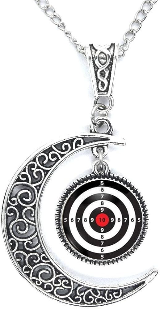 Dart target necklace Sport jewelry Darts necklace Dart board pendant