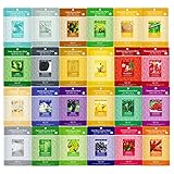 Korea Beauty Cosmetic Nature Collagen Essence Full Face Facial Mask Sheet Mask Pack, 24 Combo Pack, 23g
