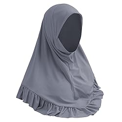 Women Muslim Hijab Scarf Floral Lace Head Wrap